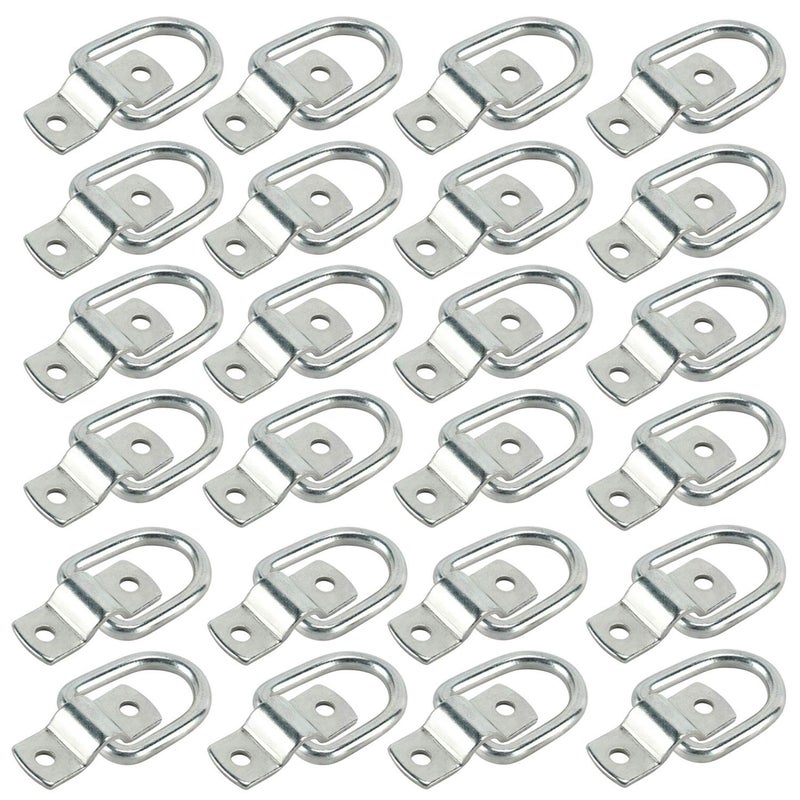 DasMarine D-Ring Tie Downs, 1/4" D-Ring Anchor Lashing Rings for Trailers & More - 1200 lb Capacity Each (24) - Image 1